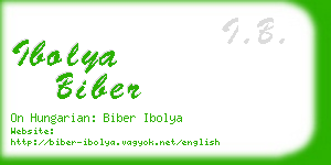 ibolya biber business card